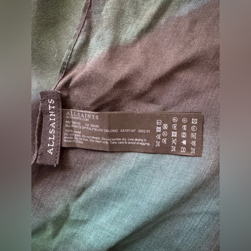 AllSaints Scarf Spitafields Oblong - Picture 4 of 5